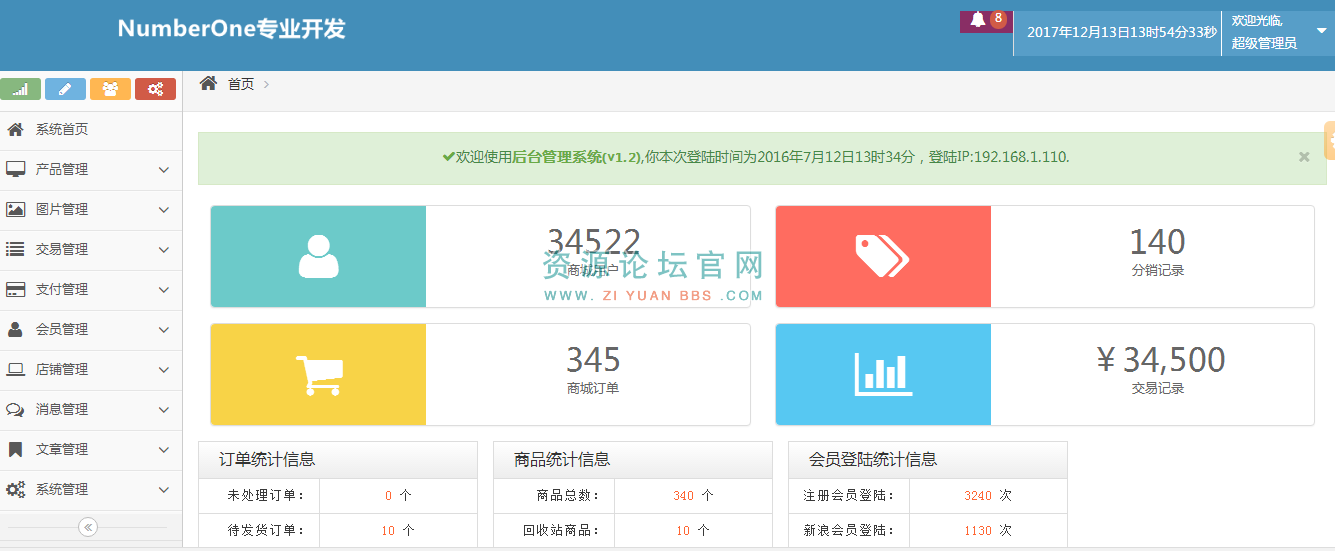 响应式后台管理系统模板html5静态网站源码