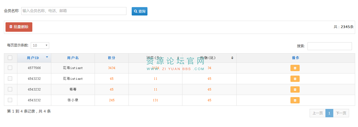 积分管理