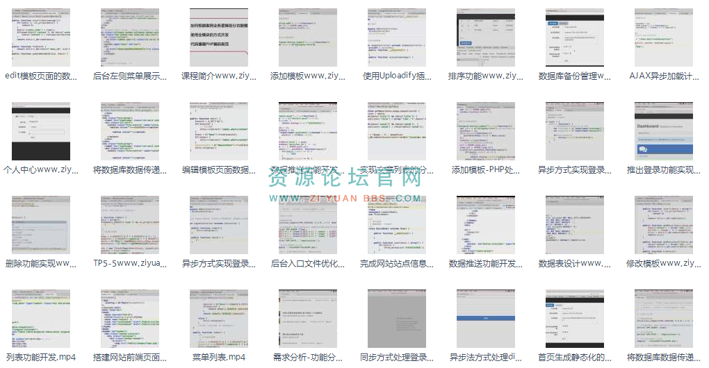 前端后台ThinkPHP开发整站