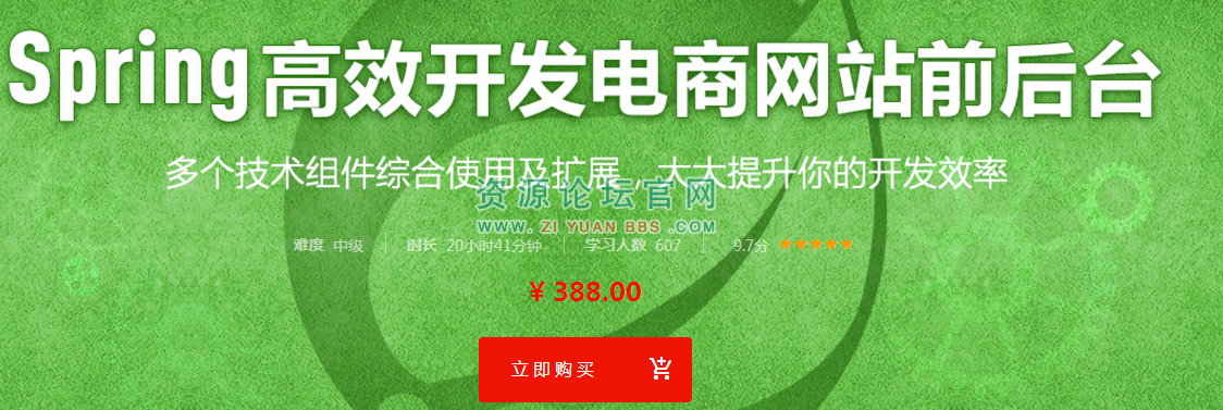 Java Spring 技术栈构建前后台团购网站视频教程